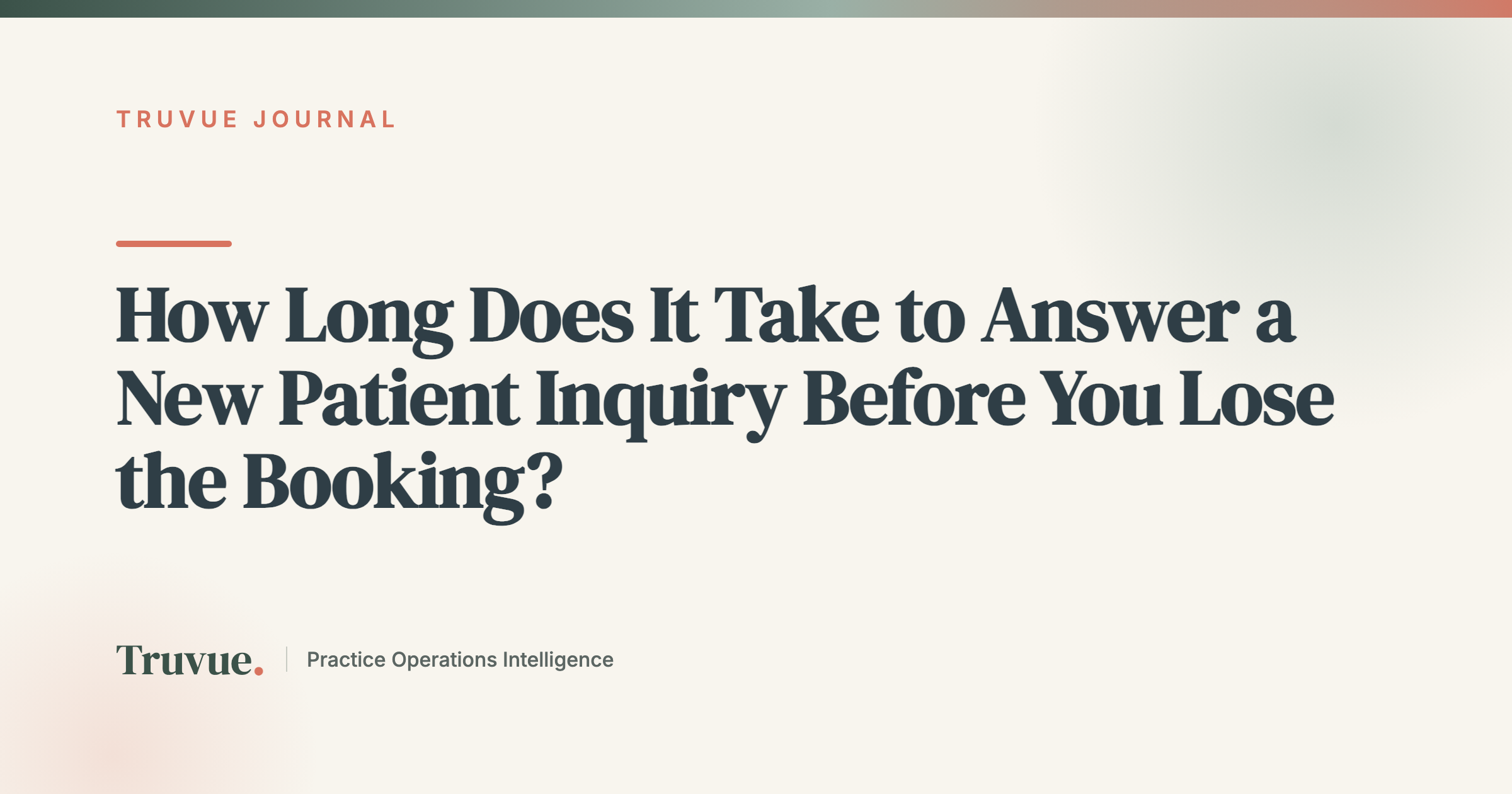 How Long Does It Take to Answer a New Patient Inquiry Before You Lose the Booking?